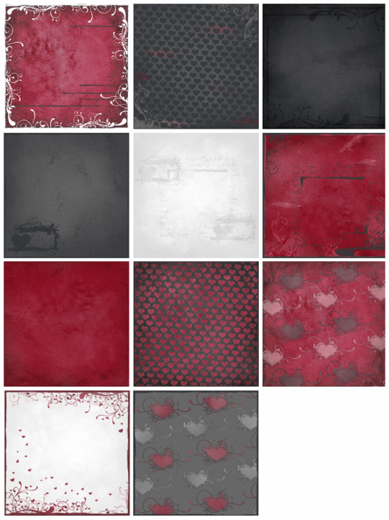 The Moonlit Rose - Scrapbooking Papers