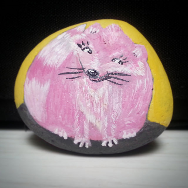 Foxy Rocksie -  Rock Painting