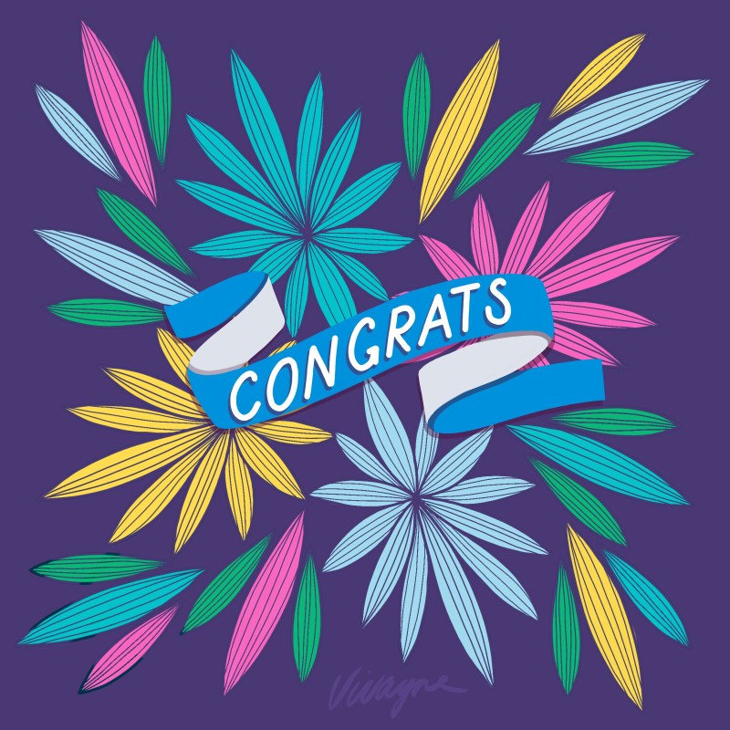 Vivayne four floral congratulations