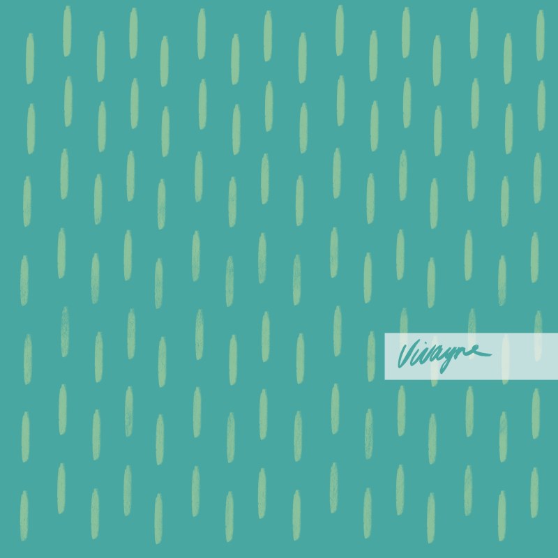 Vivayne sweet bunnies collection teal mark making pattern