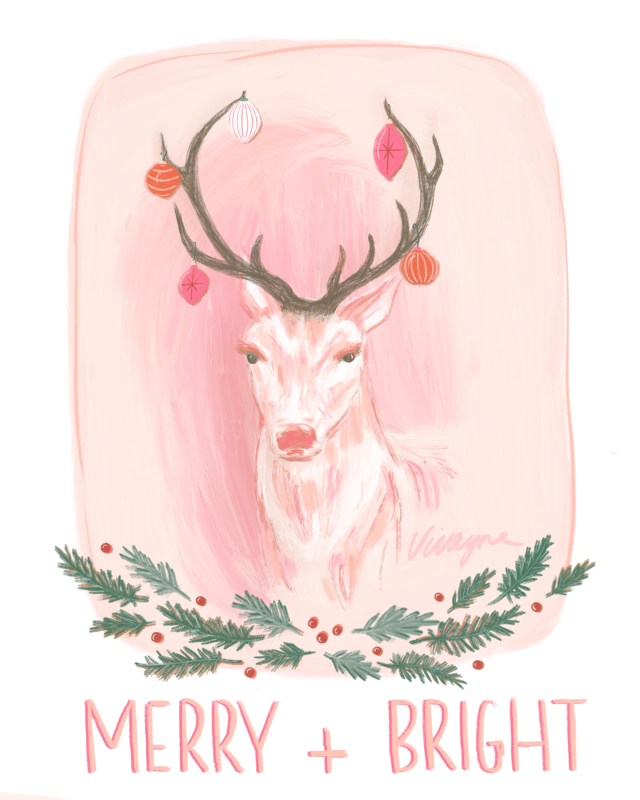 Vivayne christmas fauna on trend art licensing & surface pattern design