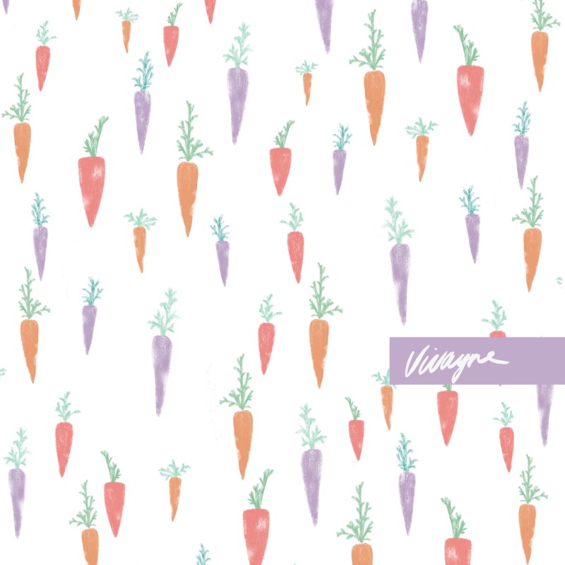 Vivayne sweet bunnies collection colorful carrot patterns