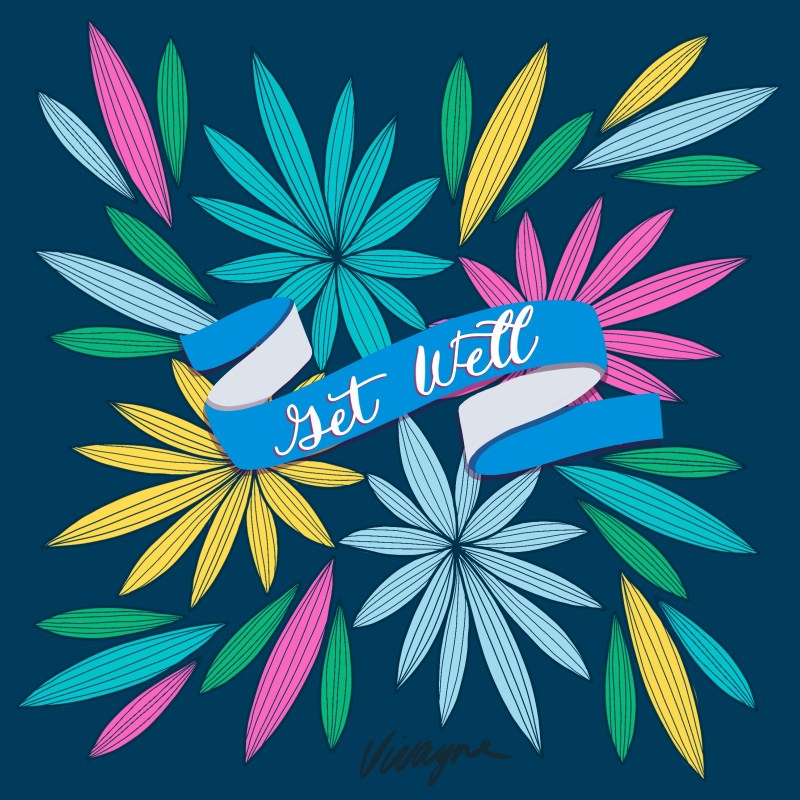 Vivayne four floral get well