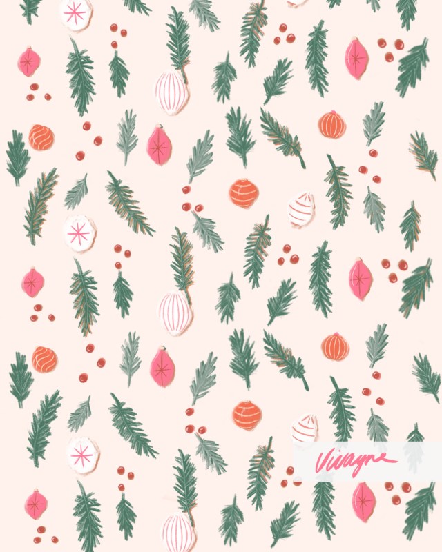 Vivayne christmas fauna on trend art licensing & surface pattern design