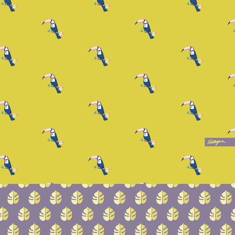 Vivayne Toucan Tropics on trend art licensing & surface pattern design