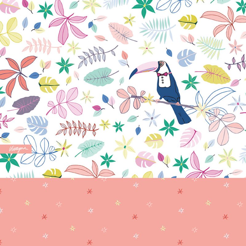 Vivayne Toucan Tropics on trend art licensing & surface pattern design