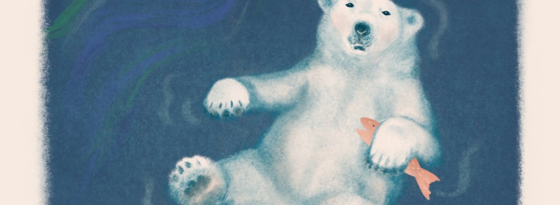 Peaceful Winter polar bear